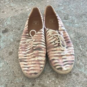 Reef Pink, Cream and Brown Flats with Zebra Pattern